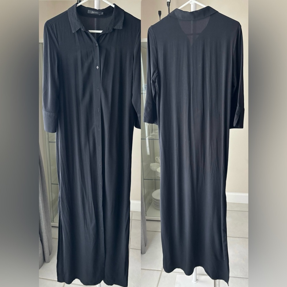 Lenny Niemeyer Black Button-Up Maxi Dress sz M